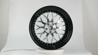 BMW M3 2018 20x9.5 And 20x11 Gloss Black Silver Face Custom 2 PC Rims