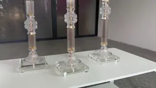 China Luxury table decoration 18 arms  full crystal chandeliers candelabra for wedding centerpieces supplier