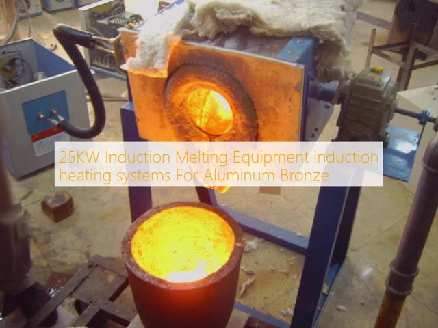 25KW Induction Melting Equipment induction heating systems For  Aluminum Bronze
