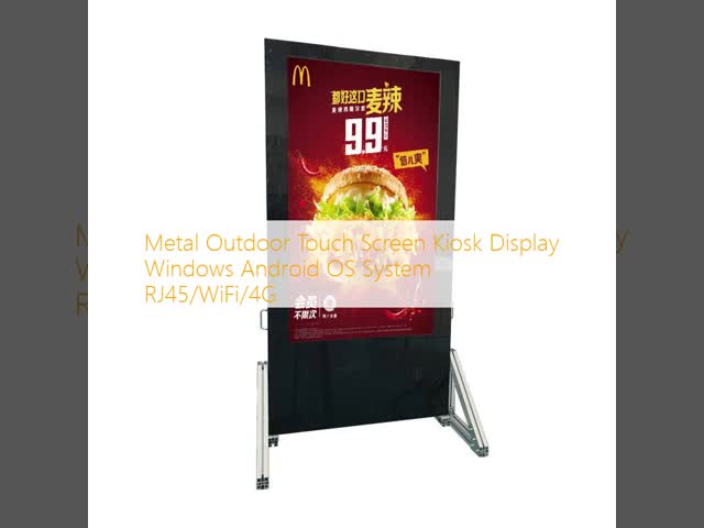 Metal Outdoor Touch Screen Kiosk Display Windows Android OS System RJ45/WiFi/4G