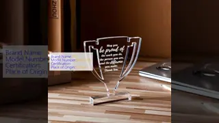 Highly Durable PMMA Award Cast Plexiglass Plaques 11x13.5cm Custom Engraving