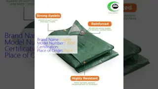 Outdoor Covering Tarpaulin Medium Duty Green / Silver 140gsm
