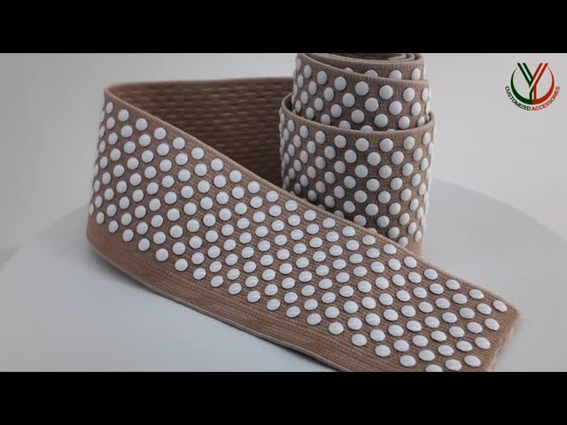 3D Raised SGS Silicone Dots Anti Slip Elastic Band For Clothes