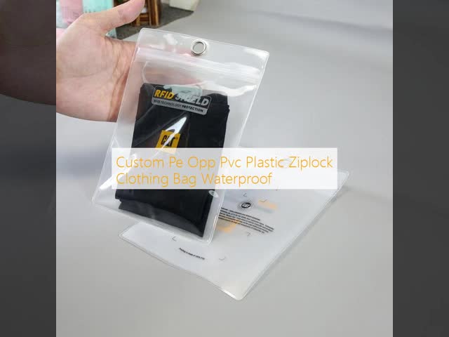 Custom Pe Opp Pvc Plastic Ziplock Clothing Bag Waterproof