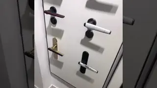 Modern Zinc Alloy Door Handle , Commercial Door Handle 58*85mm Customized Design