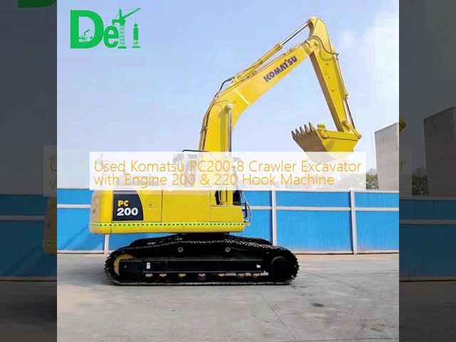 Used Komatsu PC200-8  Crawler Excavator with Engine 200 & 220 Hook Machine video