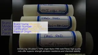 100% Virgin Nylon Plastic Rod PA6 with High Tensile Strength and Heat Resistance for Bearings and Gears