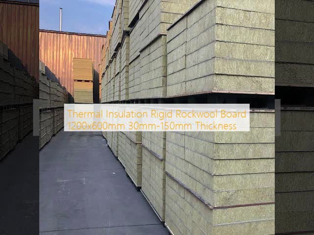Thermal Insulation Rigid Rockwool Board 1200x600mm 30mm-150mm Thickness