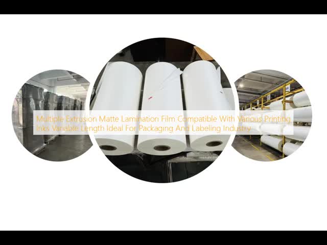 Multiple Extrusion Matte Lamination Film with 24 Month Shelf Life and Variable Length for Packaging and Labeling