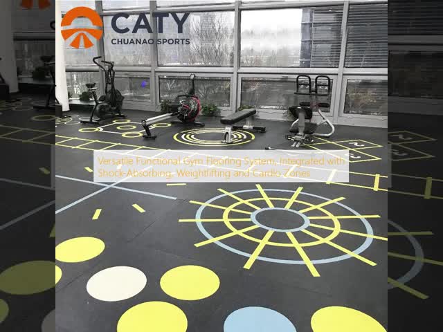 Multi-Functional Rubber Tiles, Shock-Absorbing and Soundproof Flooring for Home Gym and Playroom