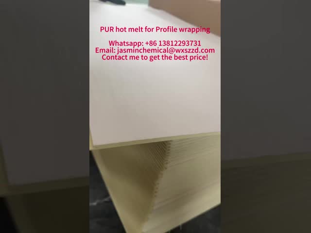 Polyurethane PUR Hot Melt Glue MDF Reactive Hot Melt Adhesives Woodworking Profile Wrapping