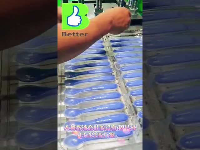 Baby Food Spoon Silicone-Coated Handle Molding Machine LSR High Elasticity