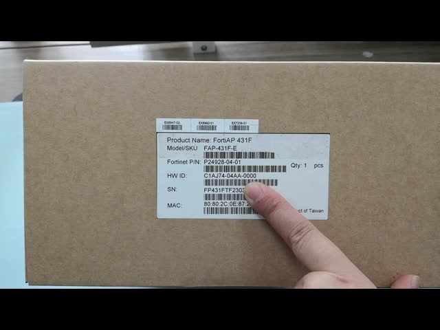 FAP-431F-E  FortiAP-431F Indoor Wireless FortiAP - Tri radio (2x 802.11 a/b/g/n/ac/ax, 4x4 MIMO and 1x 802.11 a/b/g/n/ac Wave 2, 2x2 MU-MIMO), internal antennas, 1x 100/1000/2500 Base-T RJ45, 1x 10/10