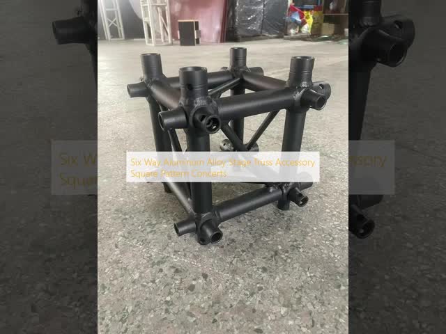 Six Way Connector Aluminum Alloy 6061-T6 Stage Truss Accessory 30x30x30cm Light Weight for Events