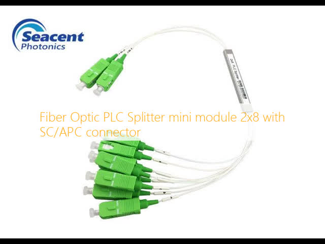 Fiber Optic PLC Splitter mini module 2x8 with SC/APC connector