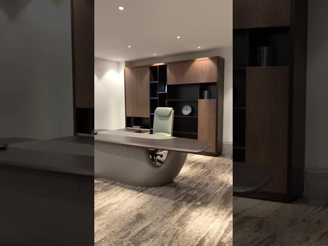 Thickness 50mm Executive Writing Desk Melamine Modern CEO Office Desk