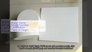 Virgin PTFE Sheet with 20-30Mpa Tensile Strength and -180°C to +260°C Temperature Resistance for Industrial Applications