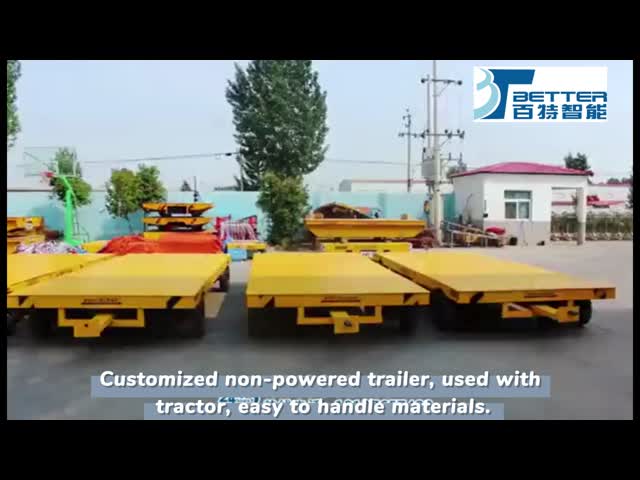 Customized Industrial Trailer and Electric Transfer Cart for in Loop Production Line and Steel Workpiece Transport Solutions