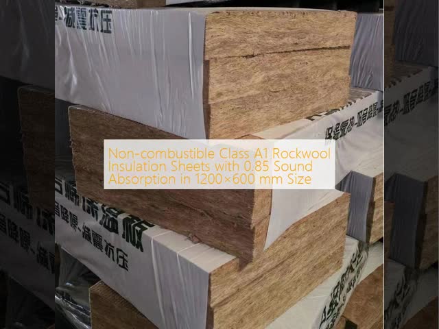 Non-combustible Class A1 Rockwool Insulation Sheets with 0.85 Sound Absorption in 1200×600 mm Size