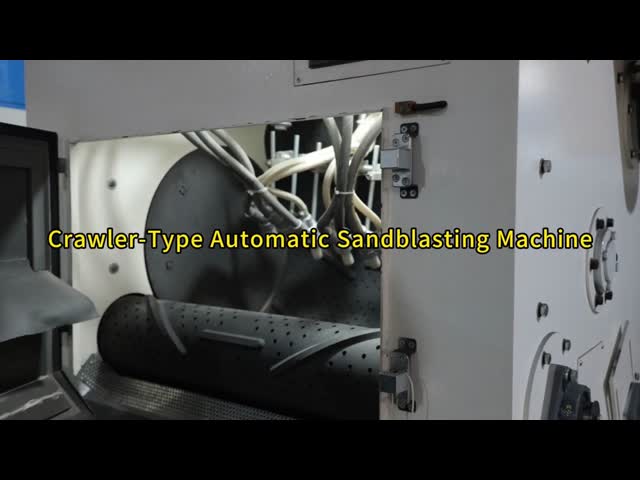 Automatic Sand Blasting Machine with Rubber Belt Track