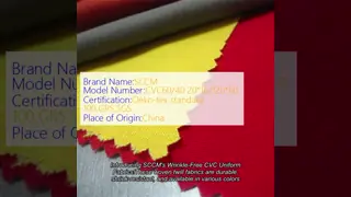 Wrinkle Free CVC Uniform Fabrics Woven Twill 3/1 235gsm