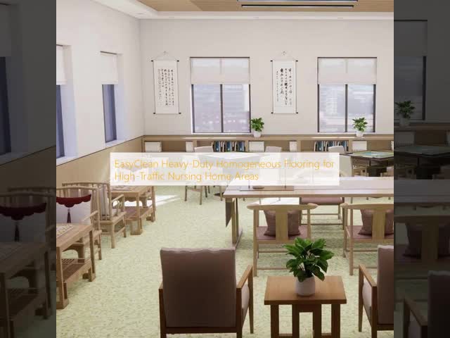 EasyClean Heavy-Duty Homogeneous Flooring for High-Traffic Nursing Home Areas