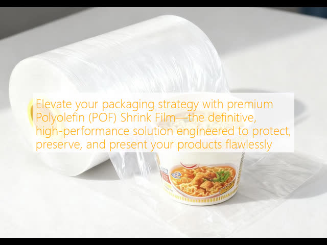 Transparent Color POF Polyolefin Shrink Film Roll Biodegradable Eco Friendly Packaging