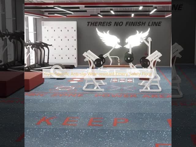 Gym-Specific Anti-slip Wear-resistant Emery Safety Floor
