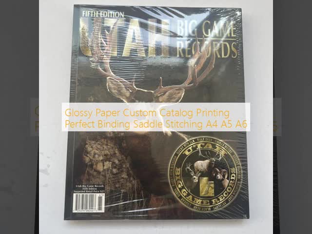 Glossy Paper Custom Catalog Printing Perfect Binding Saddle Stitching A4 A5 A6