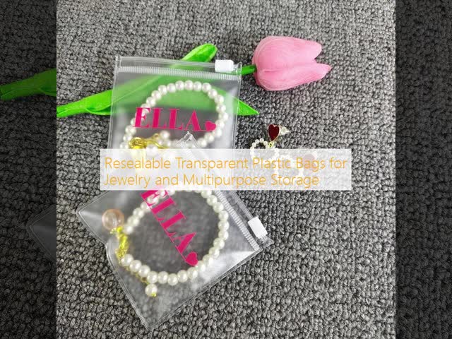 Resealable Transparent Plastic Bags for Jewelry and Multipurpose Storage