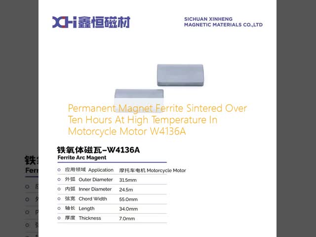 Permanent Magnet Ferrite Sintered Over Ten Hours At High Temperature  In Motorcycle Motor W4136A