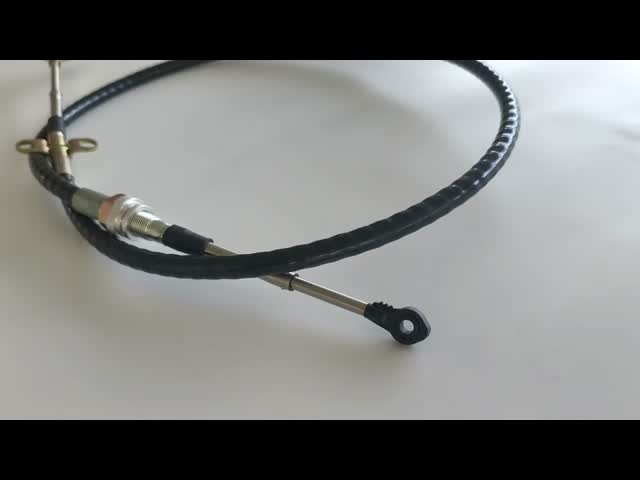 Heavy-Duty Push-Pull Control Cable With Threaded Bulkhead And Rod End