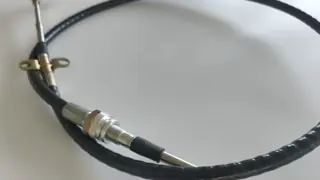 Heavy-Duty Push-Pull Control Cable With Threaded Bulkhead And Rod End