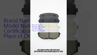EHY2-33-28Z Brake Pads Set Braking System Stable For CX8 CX7 L2Y7-33-23Z Mitsubishi Galant