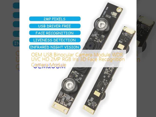 OEM USB Binocular Camera Module WDR UVC HD 2MP RGB Iris 3D Face Recognition Camera Module