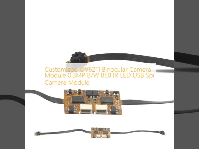 Customized OV6211 Binocular Camera Module 0.3MP B/W 850 IR LED USB Spi Camera Module