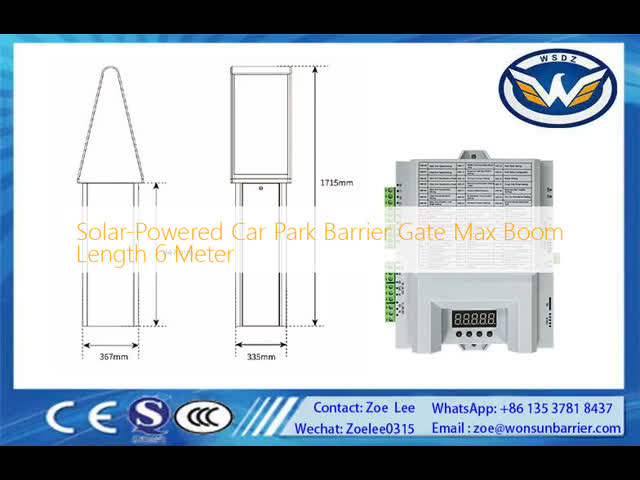 Solar-Powered Car Park Barrier Gate Max Boom Length 6 Meter