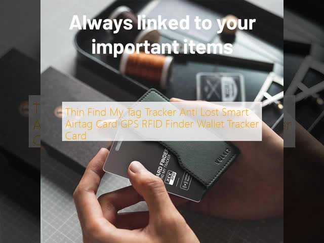 Thin Find My Tag Tracker Anti Lost Smart Airtag Card GPS RFID Finder Wallet Tracker Card