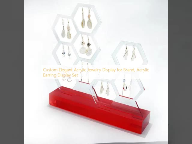 Custom Elegant Acrylic Jewelry Display  for Brand, Acrylic Earring Display Set