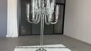 New Luxury 13 Arms Clear Crystal Tall Candelabra for Table&Wedding Decoration
