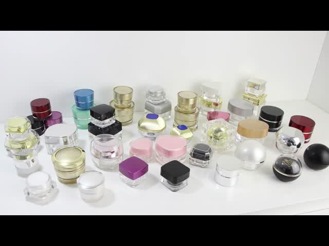 5g 10g Luxury Acrylic Mini Sample Size Eye Cream Plastic Jar container Cosmetic Nail Gel Packaging