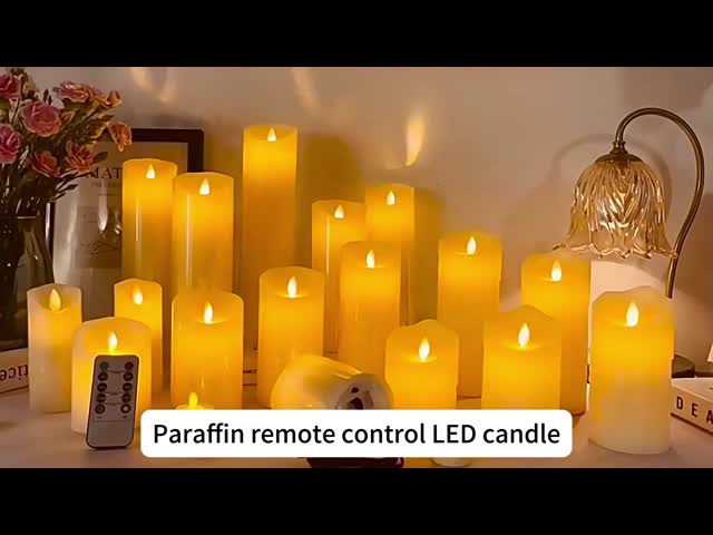 Remote Control Electric Battery Operated Flameless LED Pillar Candle Lights