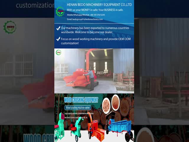 High Efficiency Diesel Wood Branch Crusher Shredder, Tractor Mounted for Farm & Forestry