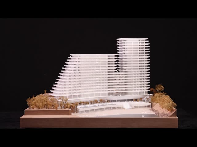1:1000 Scale Architectural Model of Tencent Conference Center - Conceptual Masterpiece with Wood and 3D Printing Precision