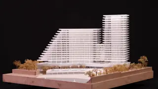 1:1000 Scale Architectural Model of Tencent Conference Center - Conceptual Masterpiece with Wood and 3D Printing Precision