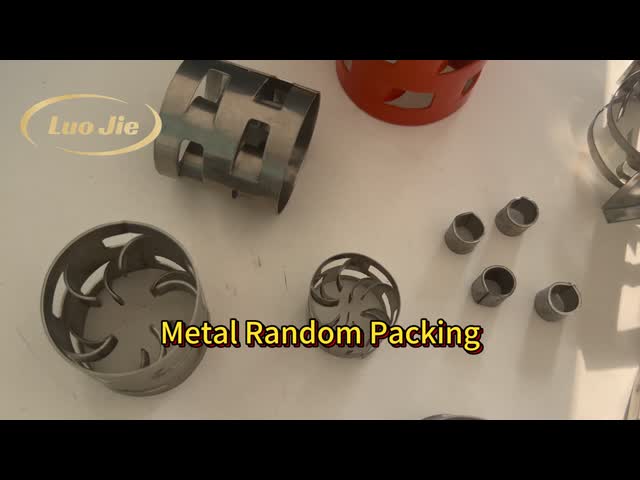 SS304 SS316L Metal Raschig Random Pall Ring Packing 38*38mm For Scrubbing