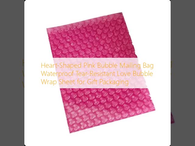 Heart-Shaped Pink Bubble Mailing Bag Waterproof Tear-Resistant Love Bubble Wrap Sheet for Gift Packaging