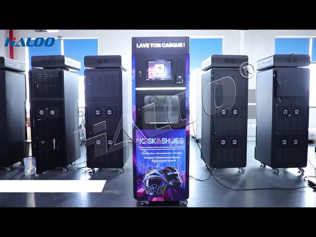Haloo fully automatic disinfection steam helmet cleaning vending machine, single compartment with fragrance function, can be used in various cycling sports scenes