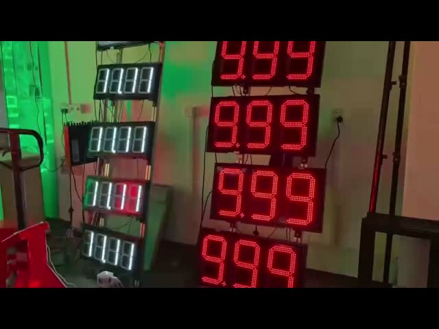 12 INCH RED COLOR FOUR DIGITS LED GAS PRICE DISPLAY FOR PETROL STATION