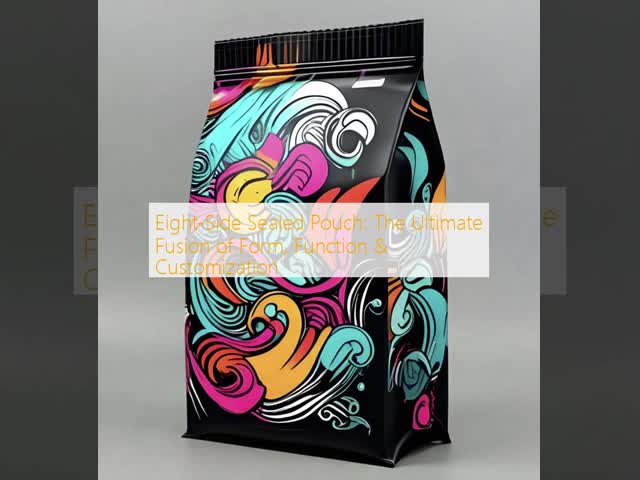 Custom Gravure Printing 8 Side Seal Pouch With Corrosion Proof Sealing Food Grade